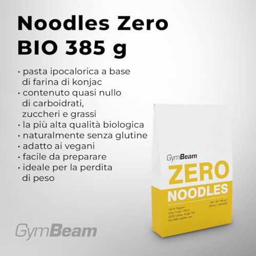 GymBeam Noodles Zero Bio pasta konjac 385g vegana