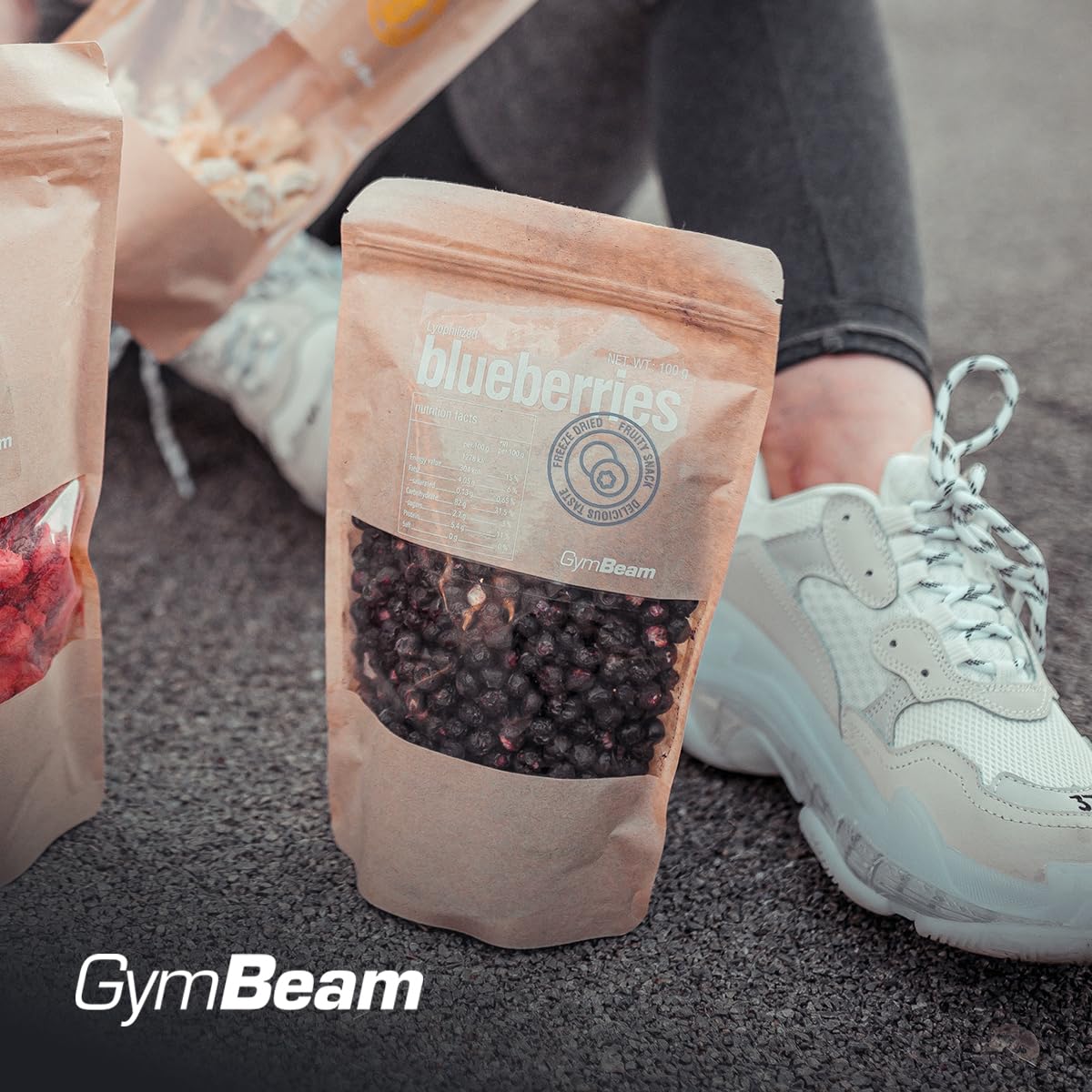 GymBeam Mirtilli Liofilizzati 100 g Snack Senza Zuccheri