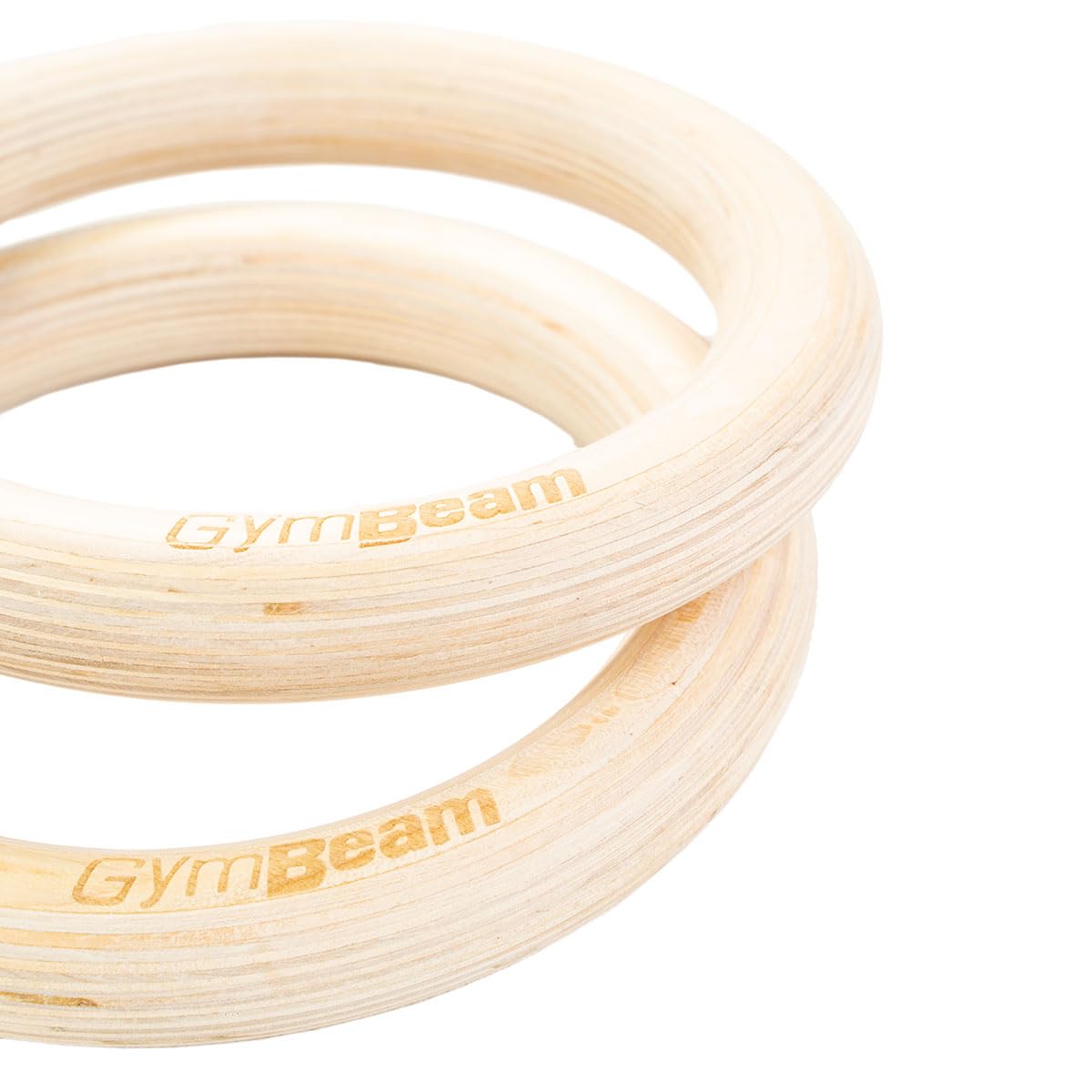 GymBeam Anelli Ginnastica Legno 24cm Cinghie Corpo Libero 200kg
