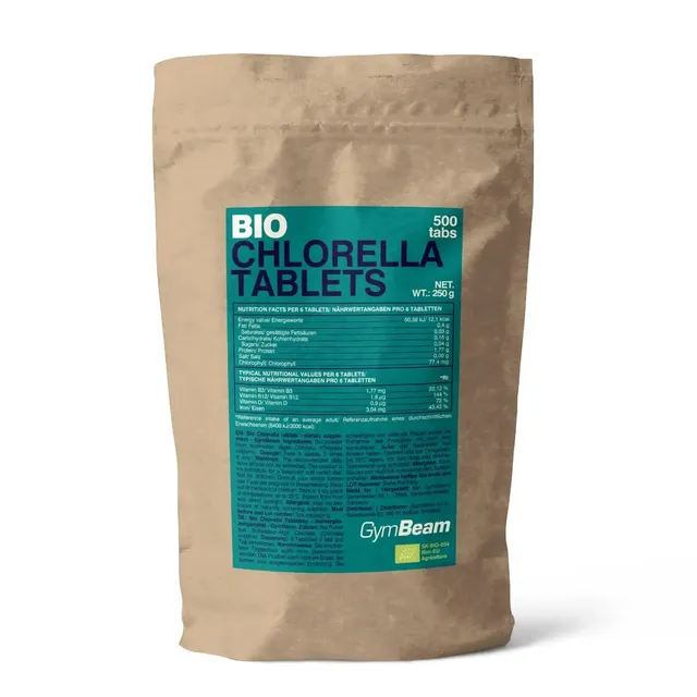GymBeam Clorella Bio compresse Chlorella 500 tabs detox