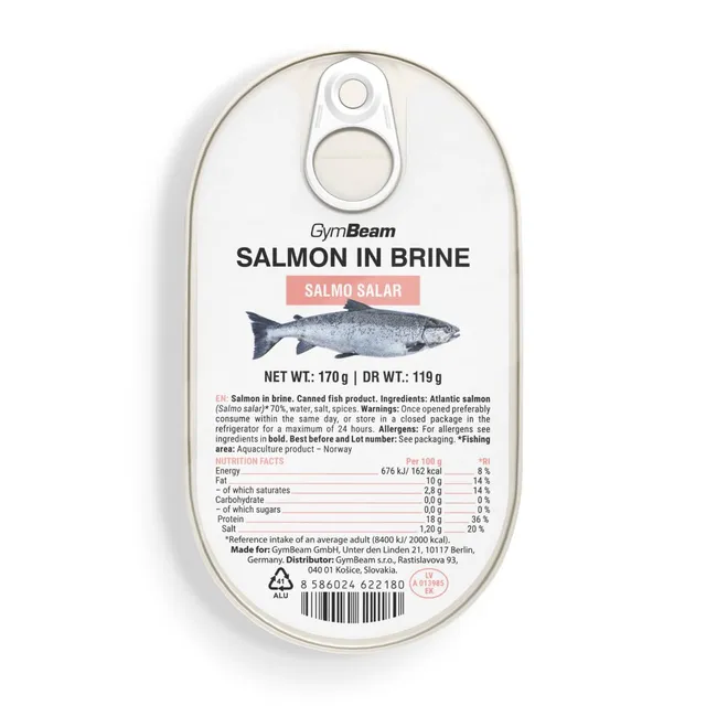 GymBeam Salmone in Salamoia Norvegese 170 g Proteico Omega 3