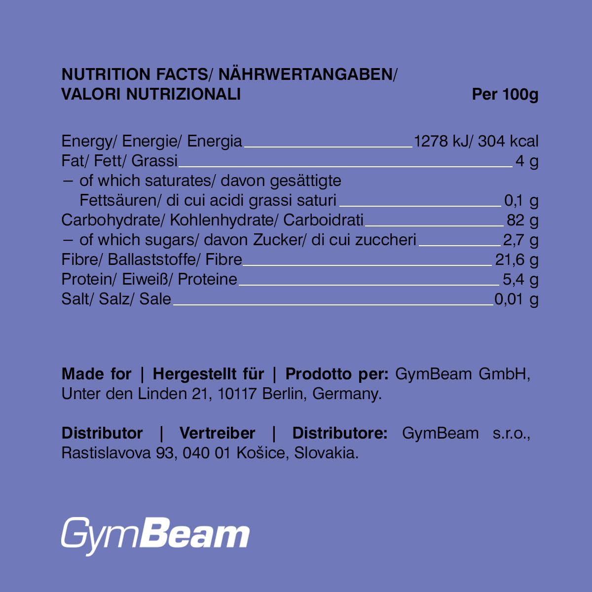 GymBeam Mirtilli Liofilizzati 100 g Snack Senza Zuccheri