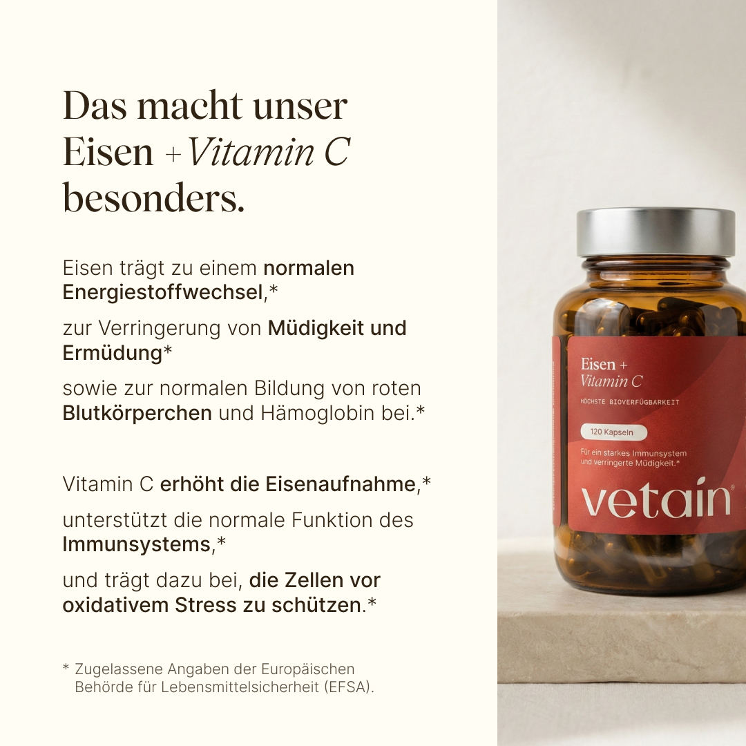 Vetain Ferro + Vitamina C 120 Capsule Bisglicinato Vegan