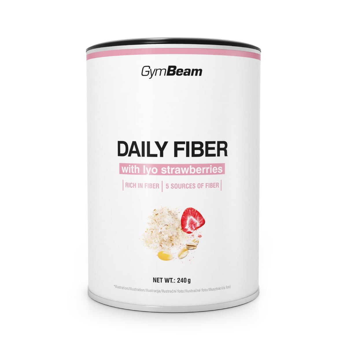 GymBeam Daily Fiber Miscela Fibre Polvere Stevia 240g