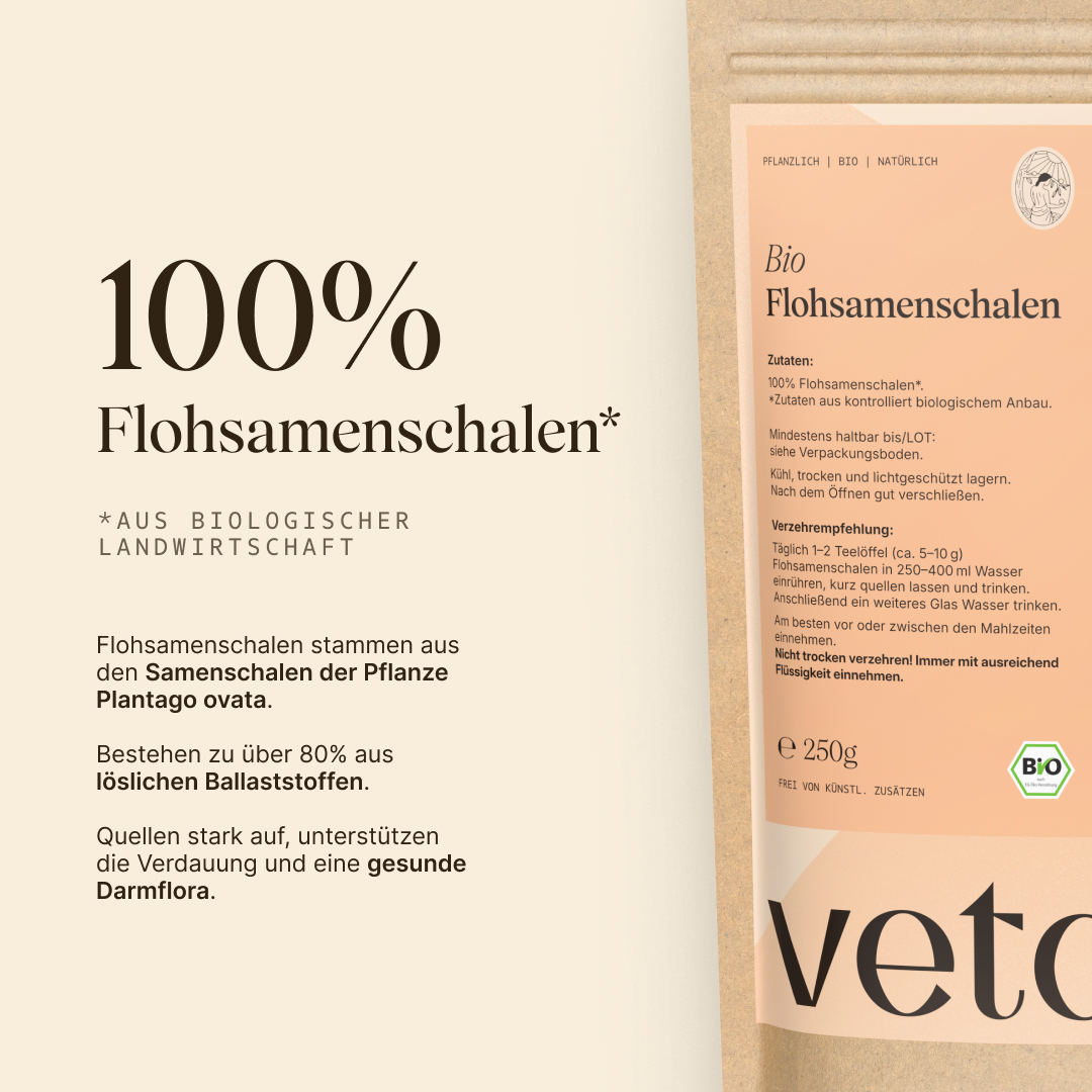 Vetain Snacks Buccia di Psillio Bio 250g fibre