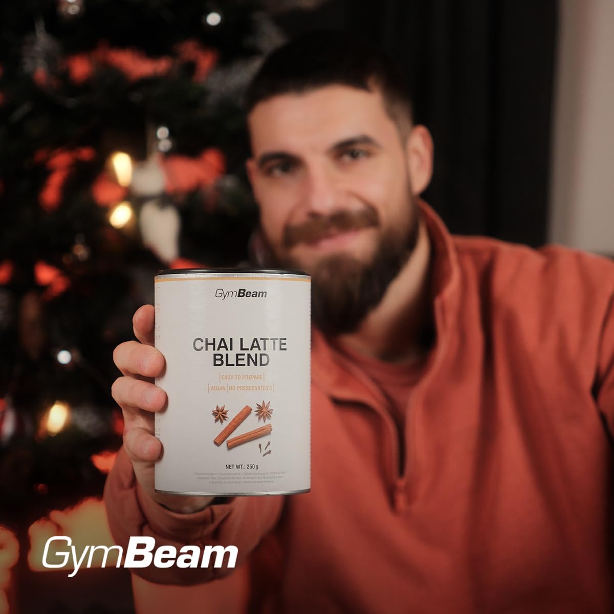 GymBeam Chai Latte 250 g miscela masala chai tè nero spezie