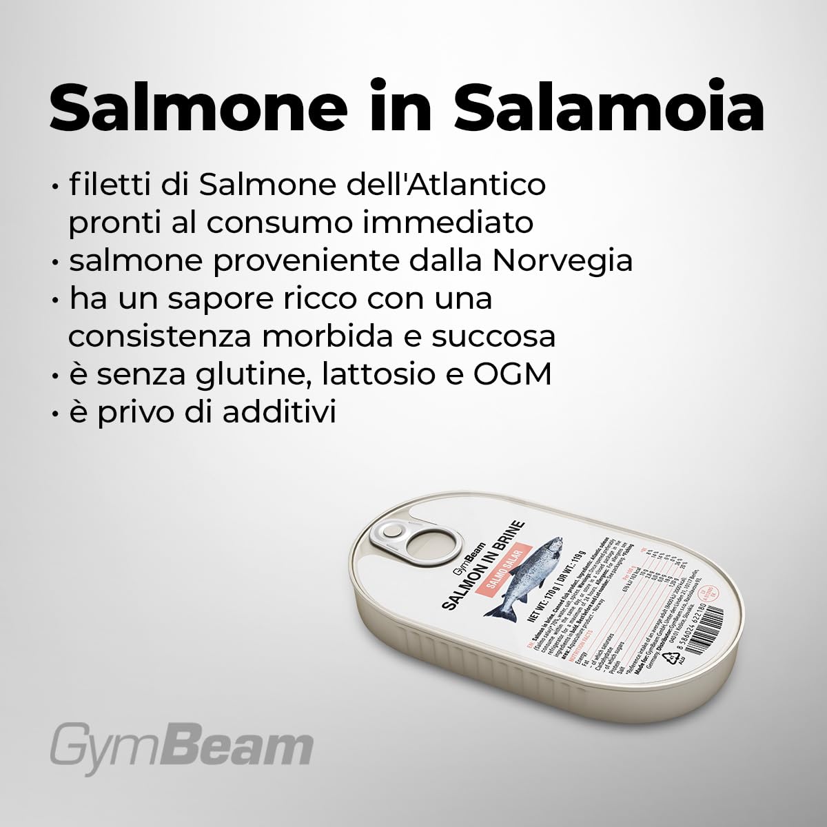GymBeam Salmone in Salamoia Norvegese 170 g Proteico Omega 3
