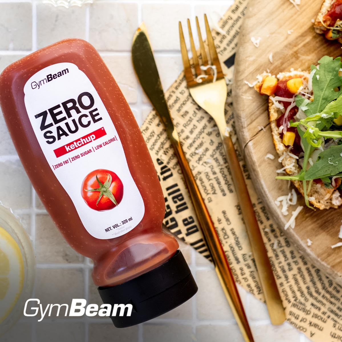 GymBeam Alimentazione Ketchup Zero salsa 320 ml vegano senza zucchero