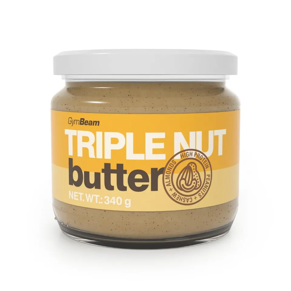 GymBeam Triple Nut Burro Anacardi Arachidi Mandorle 400g