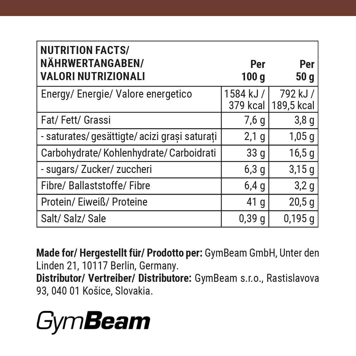 GymBeam Pancake Mix Proteico Cioccolato 500g