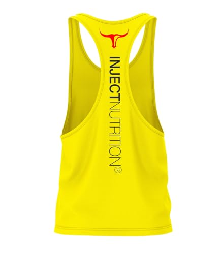 INJECT NUTRITION Yellow Tank Top Black Torus canotta gialla unisex