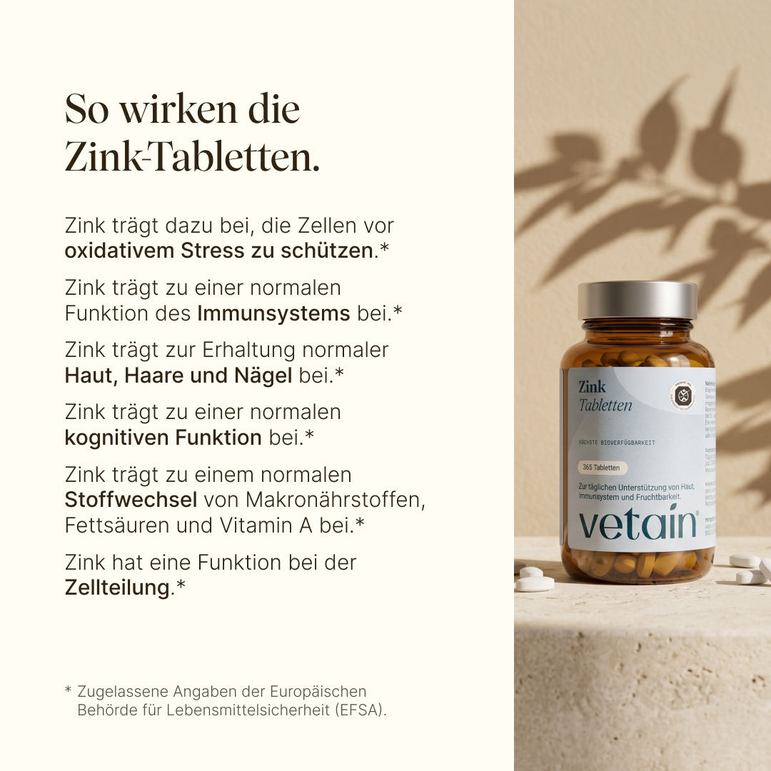 Vetain Zinco Bisglicinato 25 mg 365 Compresse Vegane