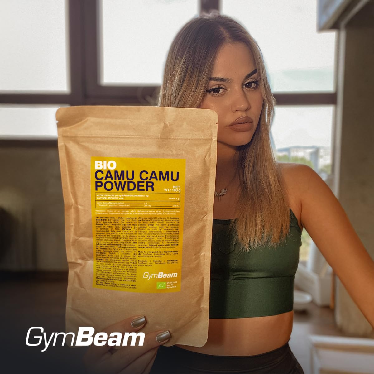 GymBeam Camu Camu BIO Polvere 100 g Vitamina C Antiossidante