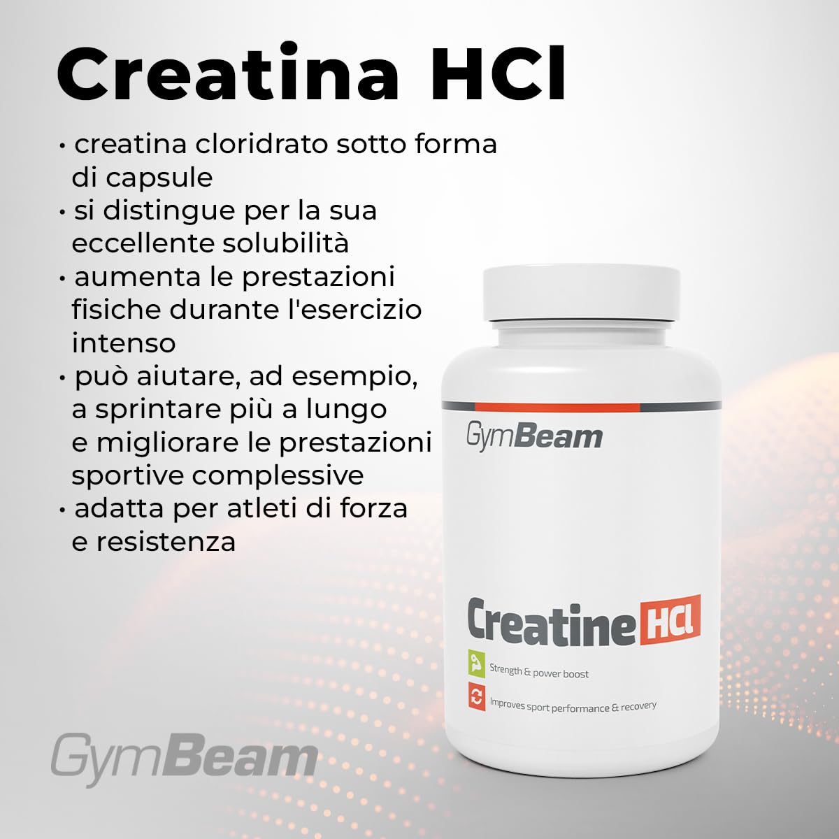 GymBeam Creatina HCL Capsule Cloridrato Prestazioni