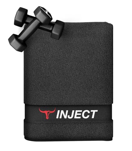 Inject Nutrition Accessori Asciugamano Nero 50x100 Cotone