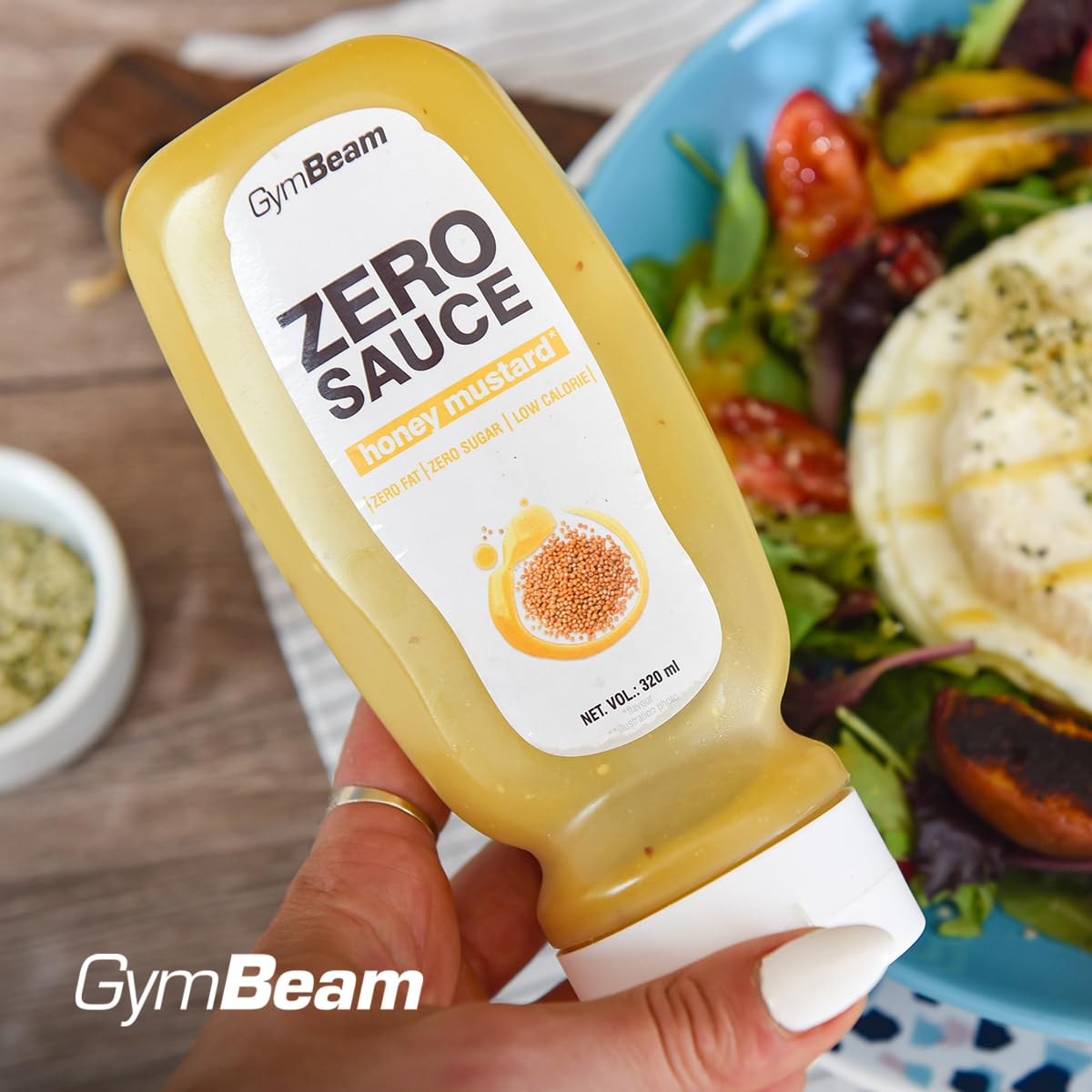 GymBeam Salsa Zero Senape Miele Salsa 320 ml