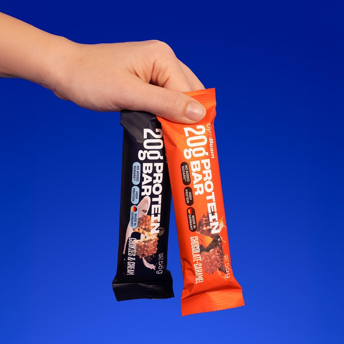 GymBeam Barretta Proteica 20g Cioccolato-Caramello 12x55g