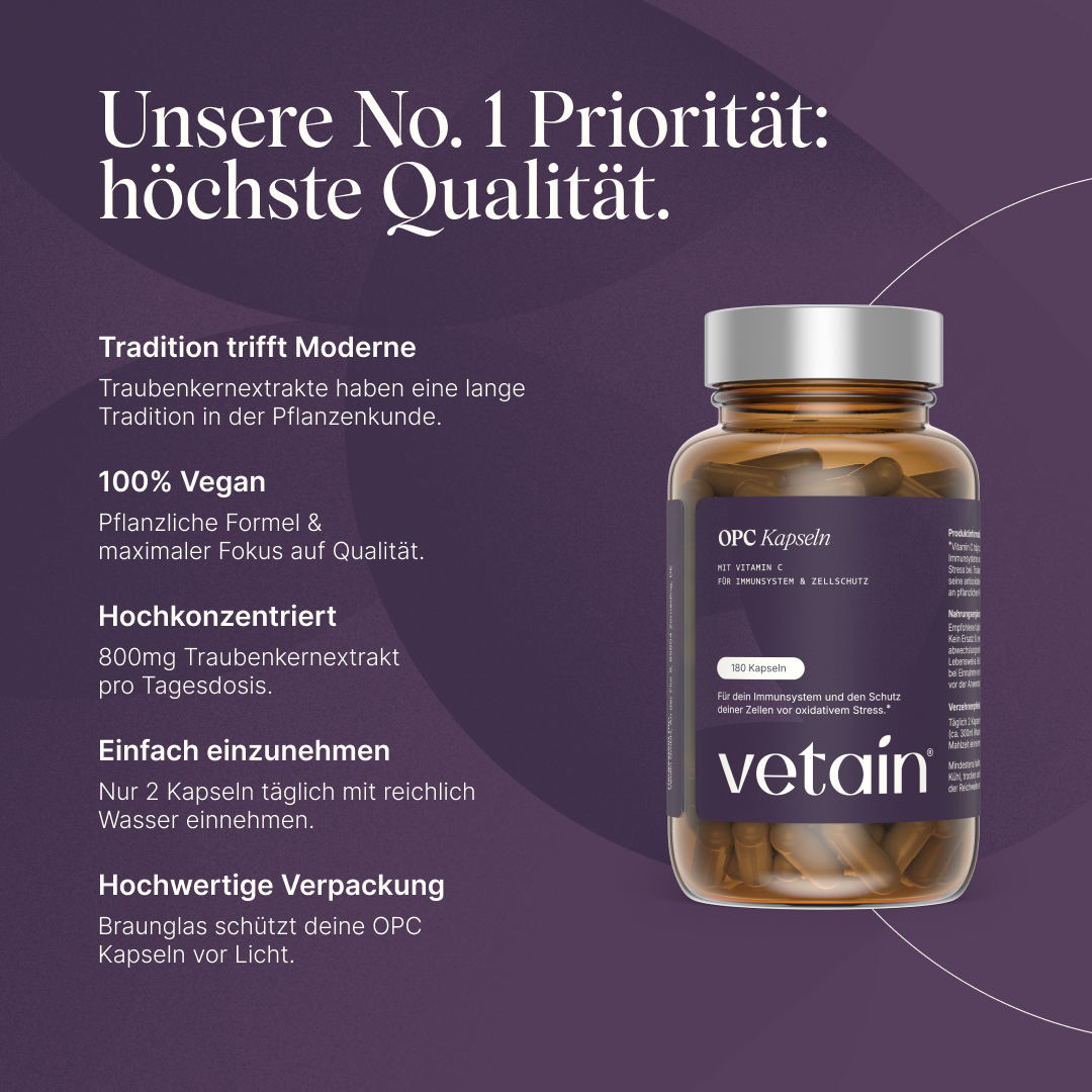 Vetain OPC capsule antiossidanti 180 capsule uva