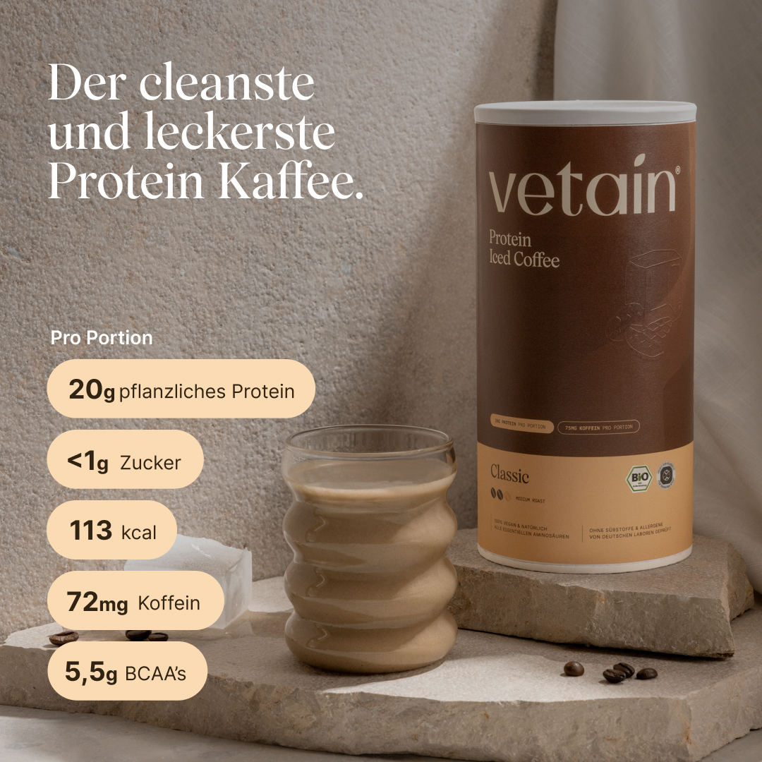 Vetain Vegan Protein Iced Coffee proteine in polvere 540g BIO