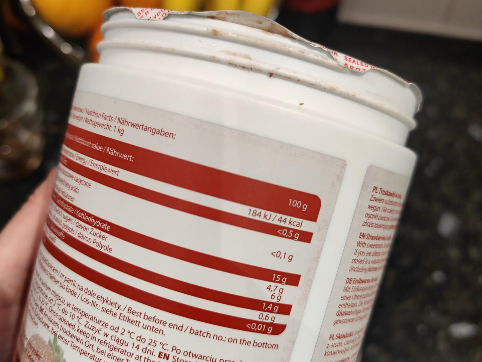 AllNutrition Frulove Marmellata Fragola senza zucchero 1000 g