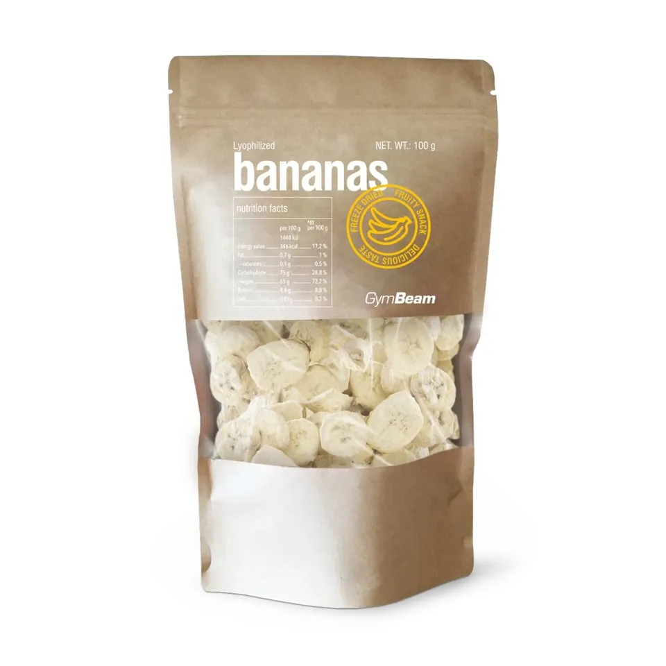 GymBeam Banane Liofilizzate 100g Snack Senza Additivi