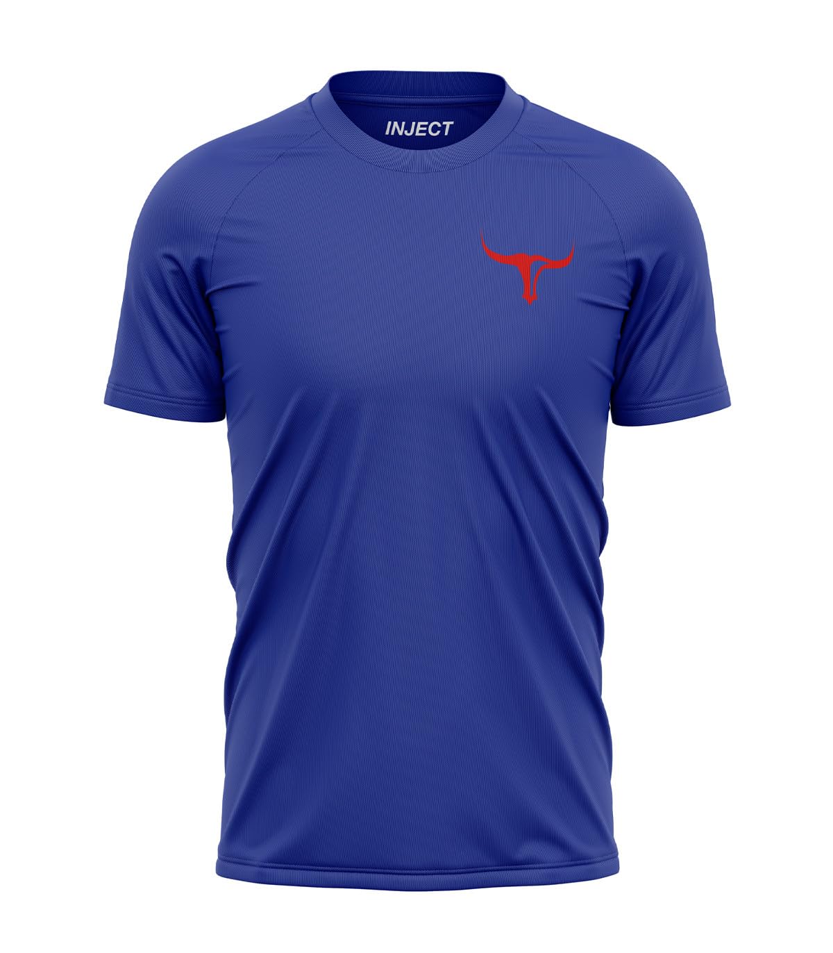 Inject Nutrition T-Shirt Performance maglietta manica raglan blu royal poliestere
