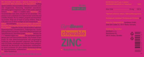 GymBeam Zinco Bisglicinato Compresse Masticabili Frutta