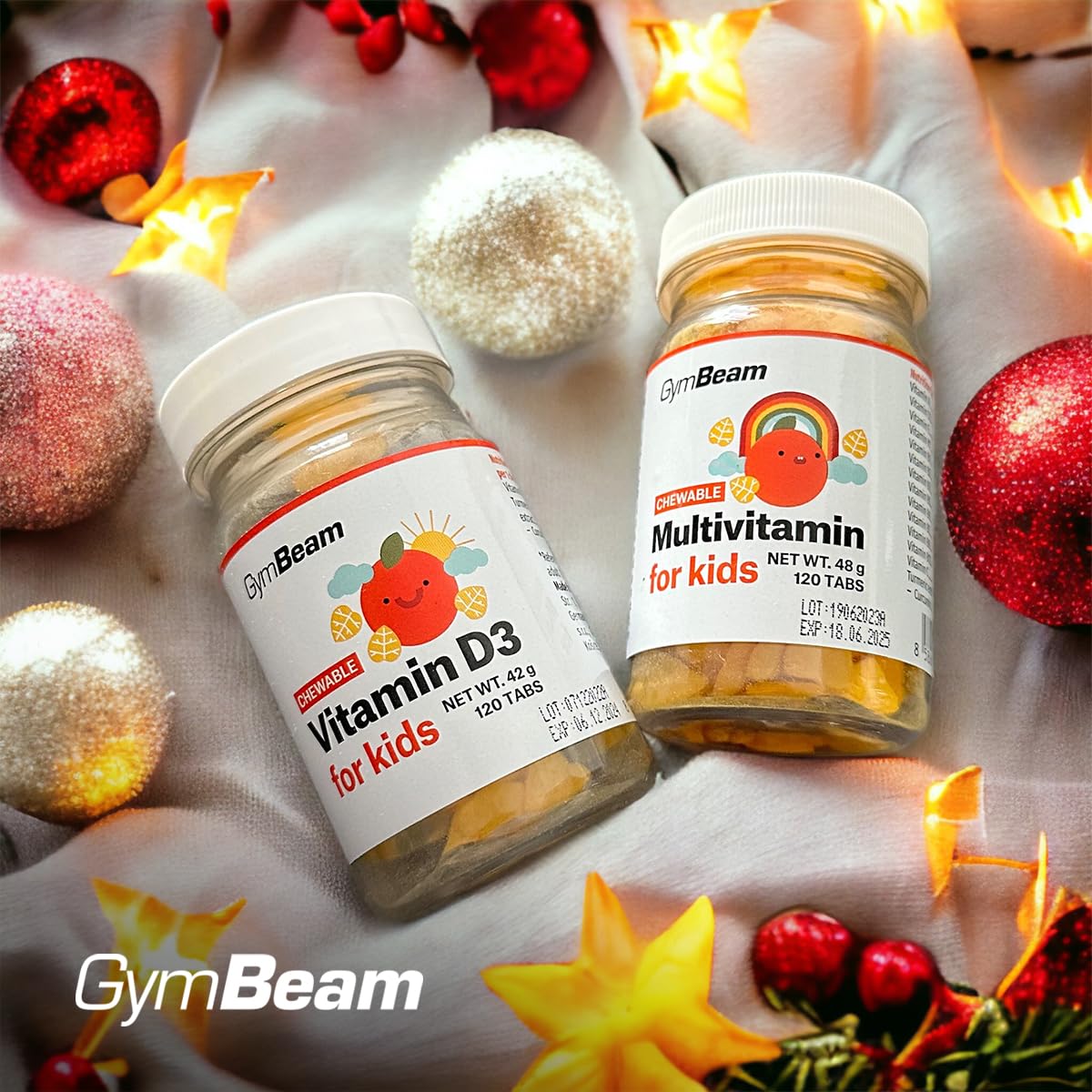 GymBeam Multivitaminico Bambini Gommose Arancia 120 Pezzi