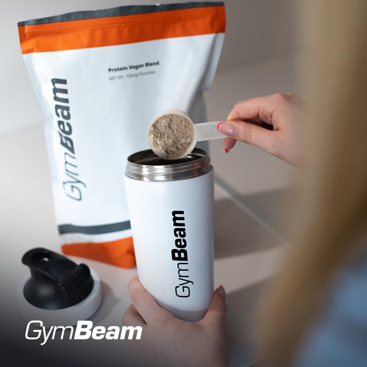 GymBeam Vegan Blend proteine vegane 1000 g cioccolato