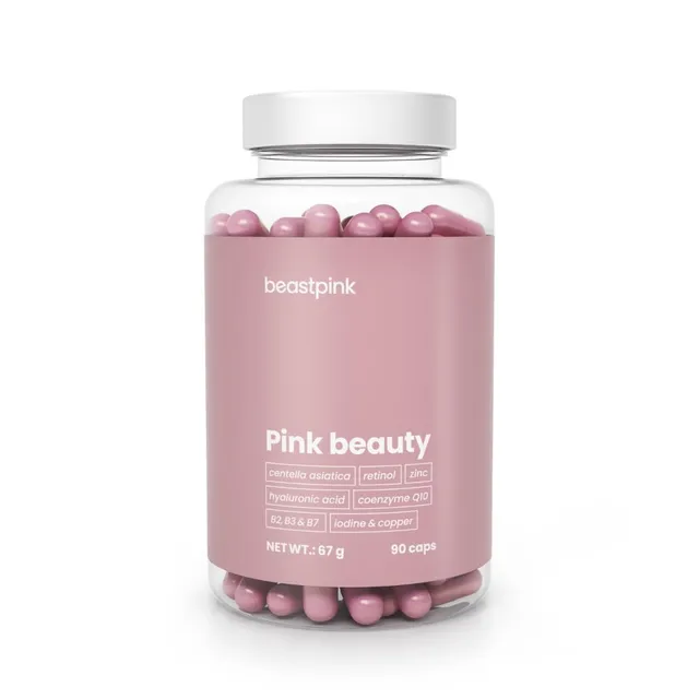 GymBeam Pink Beauty Integratore Bellezza 90 capsule acido ialuronico