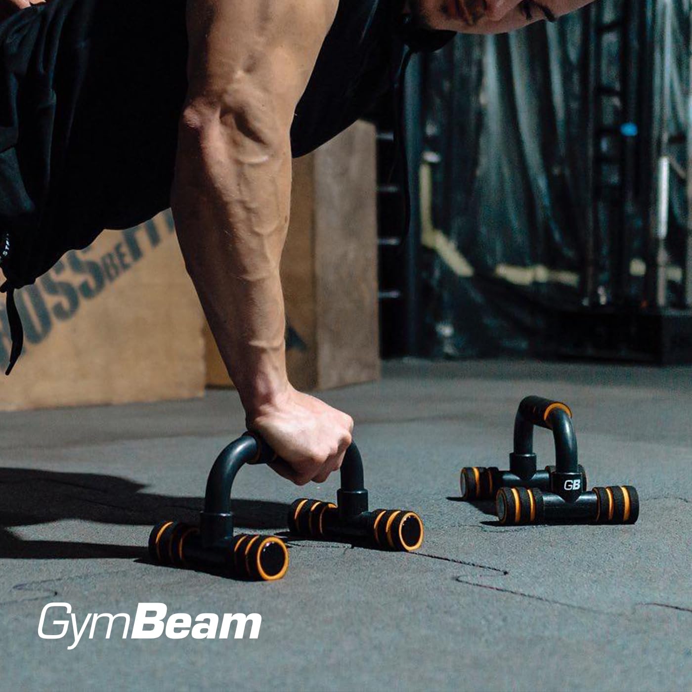 GymBeam Supporti Push-Up maniglie flessioni nero antiscivolo