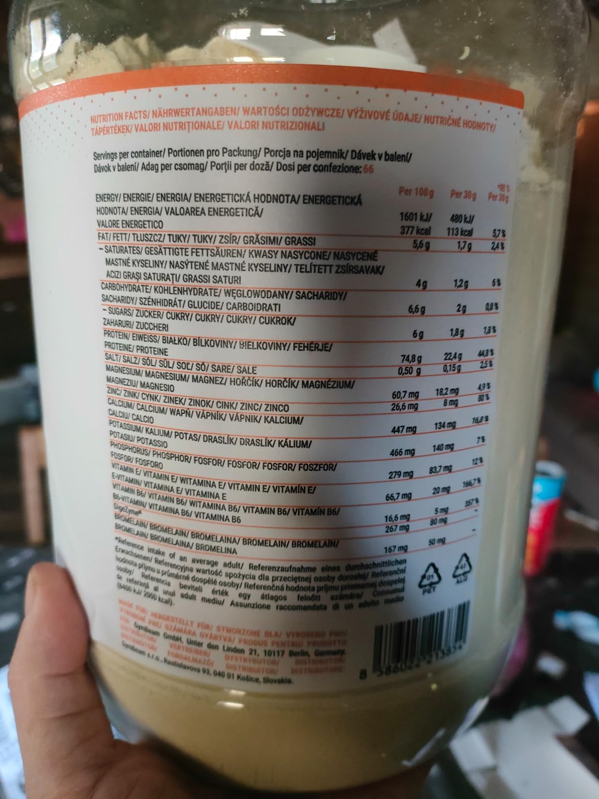 GymBeam Proteine Just Whey 1000 g Caramello Salato 22,4 g