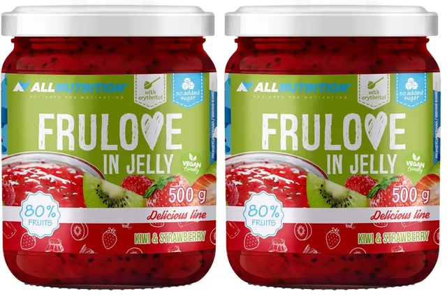 AllNutrition FRULOVE Marmellata Kiwi Fragole 500 g Senza Zucchero