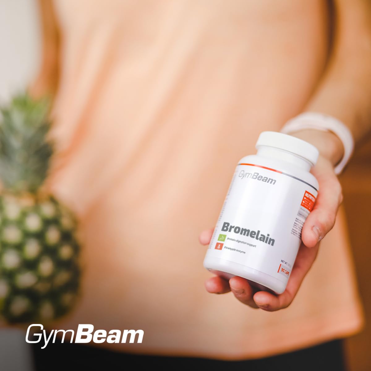 GymBeam Bromelina 1500 mg capsule 90 pz vegane digestione