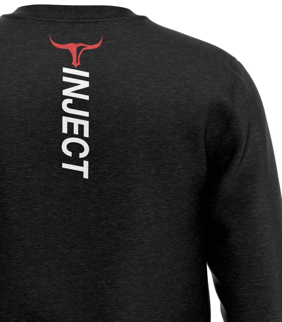 INJECT NUTRITION Felpe Girocollo Nera Cotone 290 g/m2 Logo