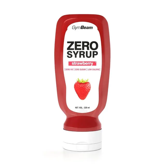GymBeam Sciroppo ZERO Fragola 320 ml Dolcificante Zero Calorie