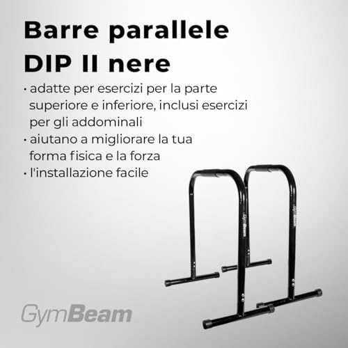 GymBeam DIP II Parallele Calisthenics Nere Allenamento Casa