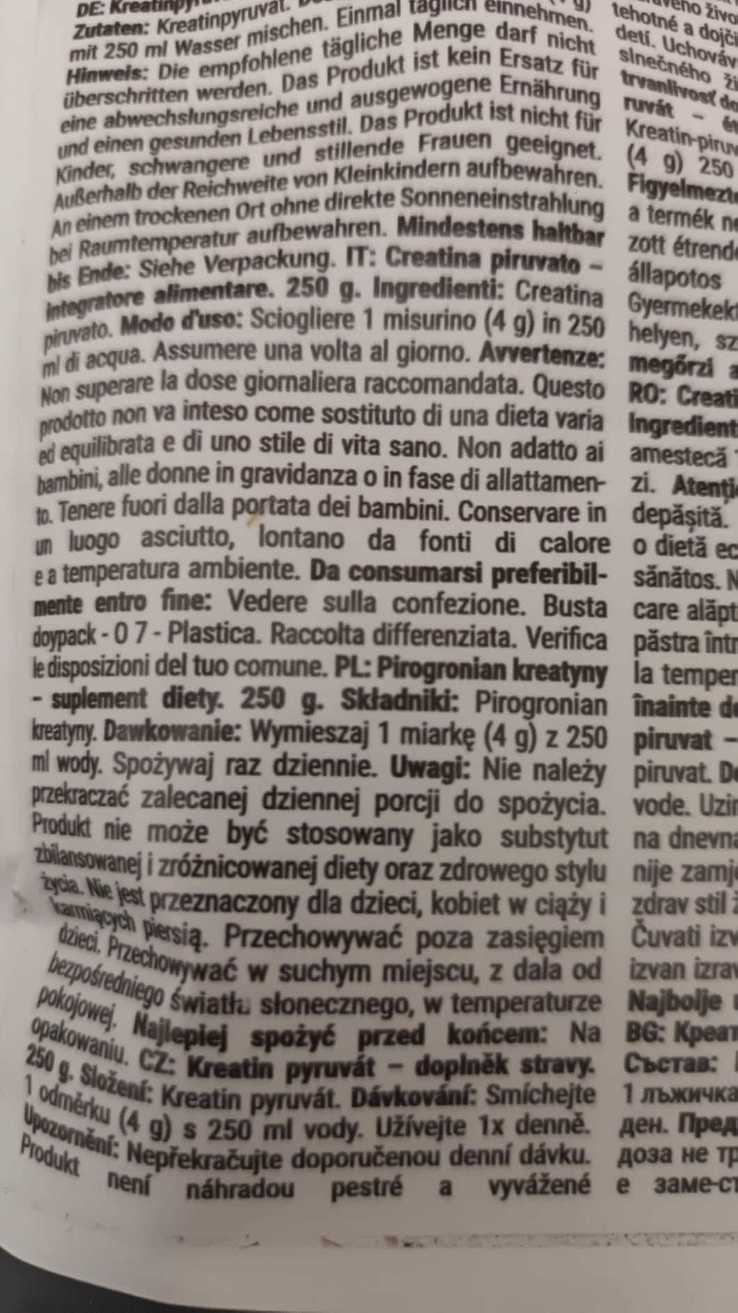 GymBeam Creatina Piruvato Monoidrato Polvere Forza