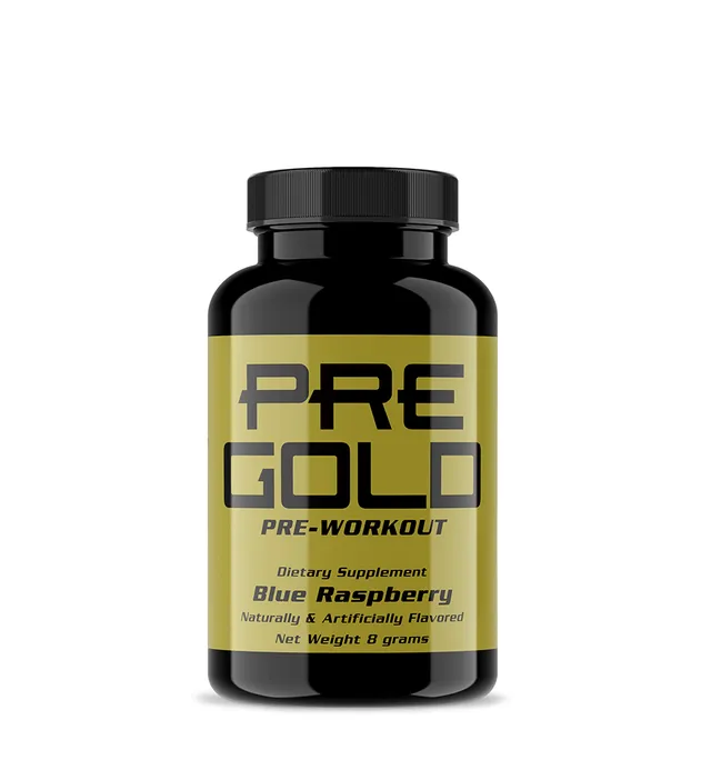 Ultimate Nutrition Pre Gold Sample pre workout blue raspberry caffeina
