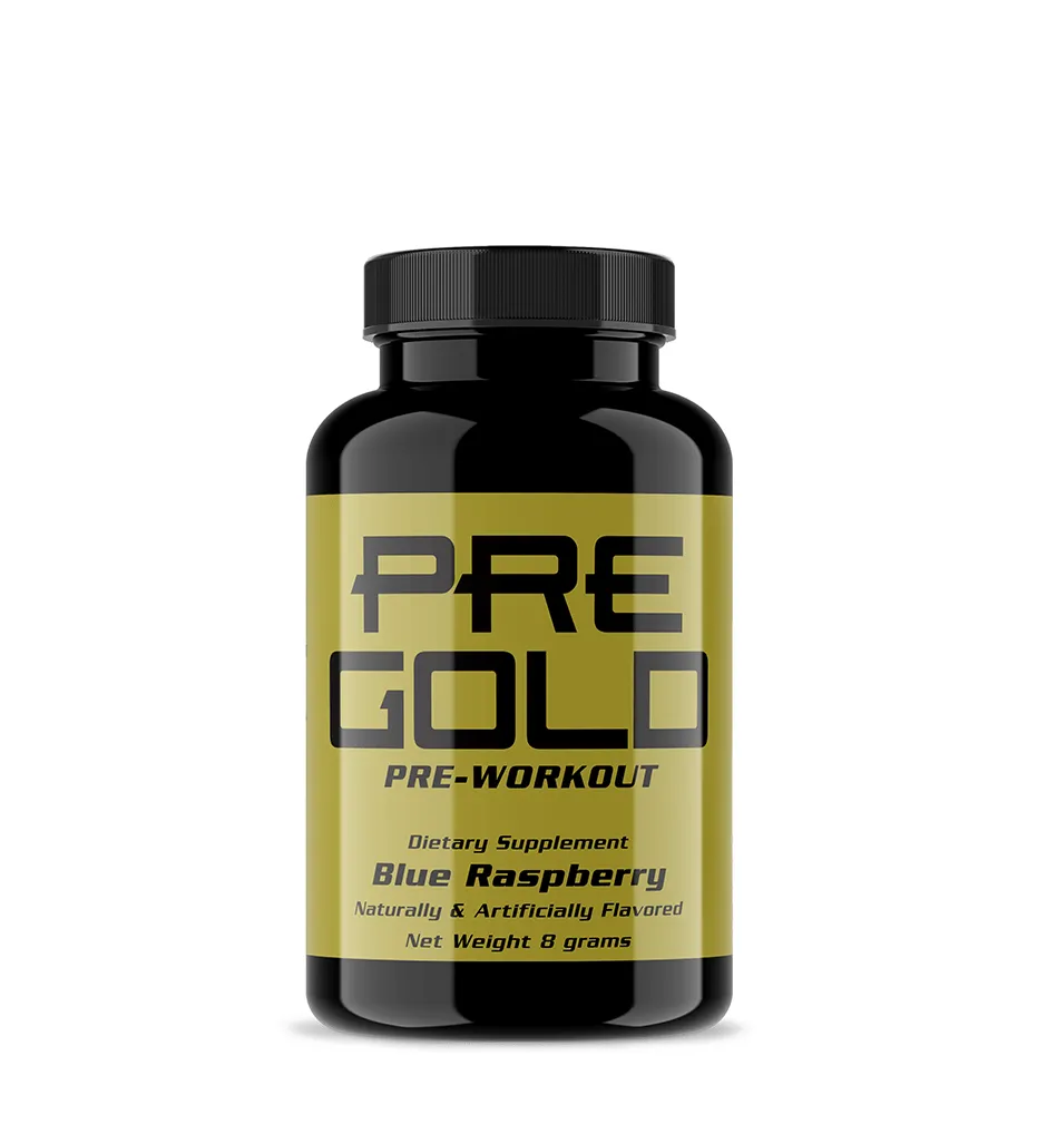 Ultimate Nutrition Pre Gold Sample pre workout blue raspberry caffeina