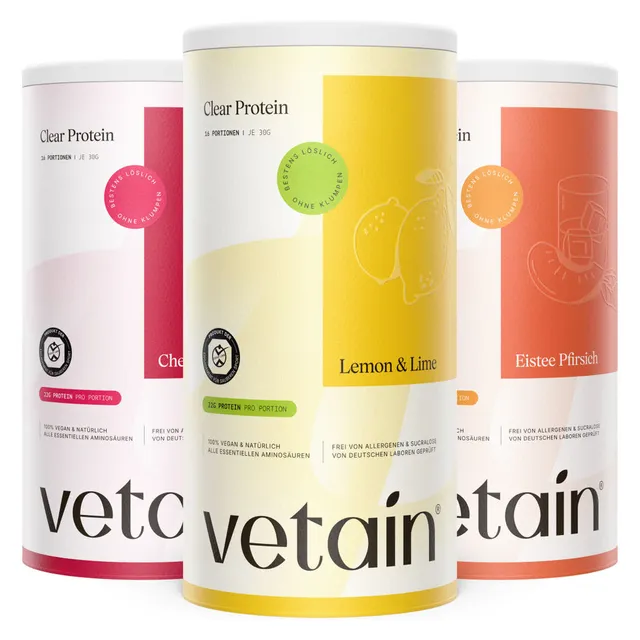 Vetain Clear Protein proteine acqua 3 pack 22g vegan