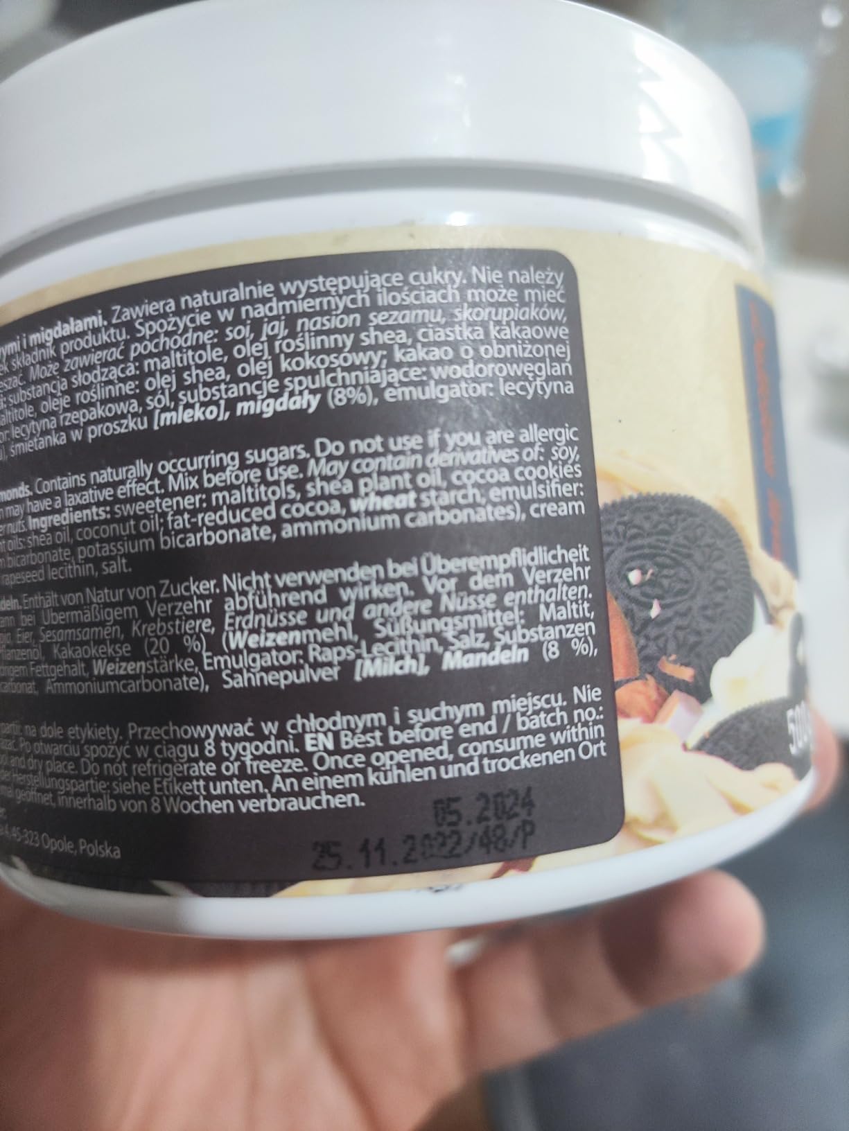 AllNutrition Nutlove Crispy Cookie Crema 500g Senza Zucchero