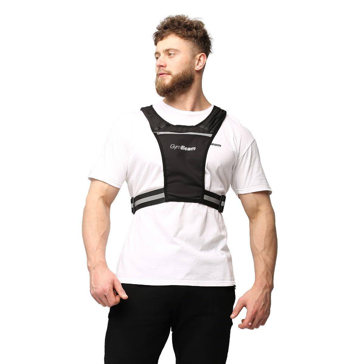 GymBeam Pulse Gilet Running Riflettente con Tasche