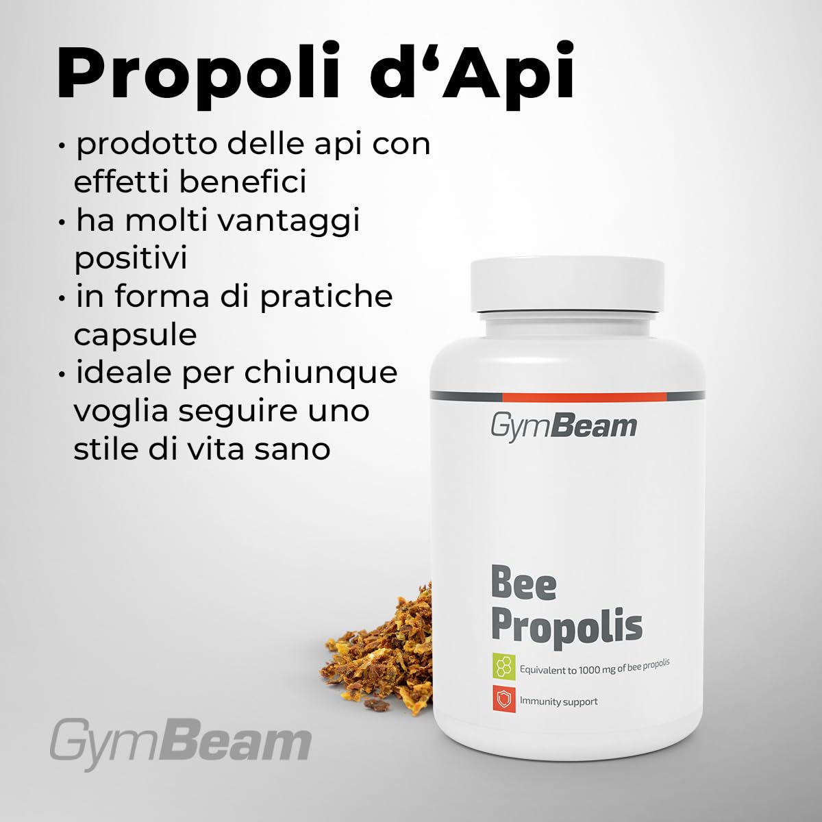 GymBeam Propoli Api Pura 60 cps capsule 200 mg naturali