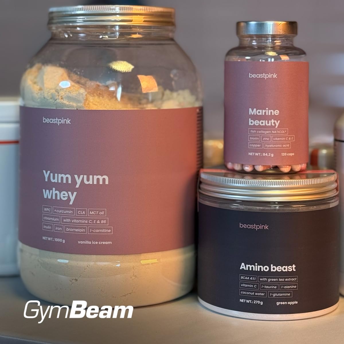 GymBeam Amino Beast aminoacidi mela verde 270 g BCAA