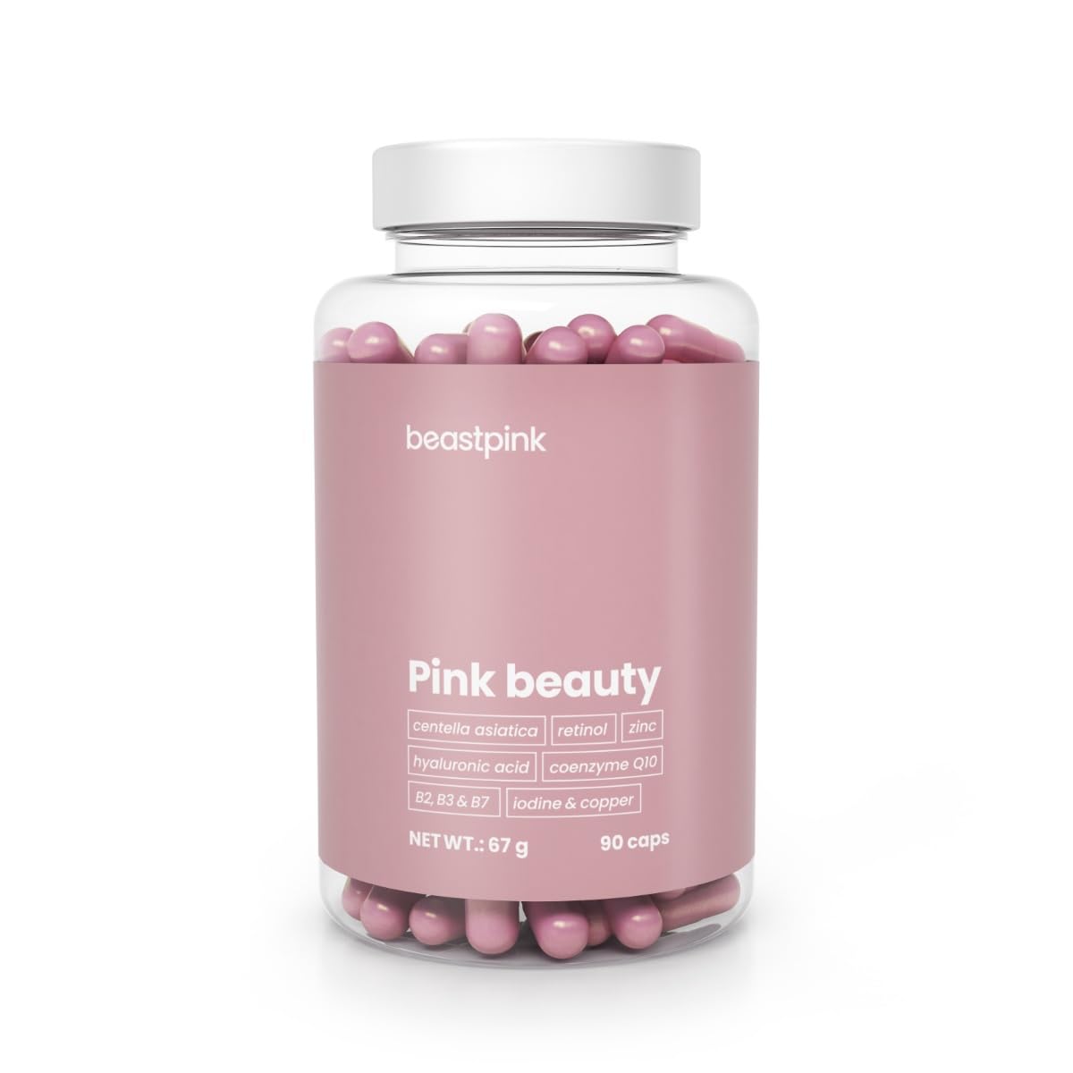 GymBeam Pink Beauty Integratore Bellezza 90 capsule acido ialuronico