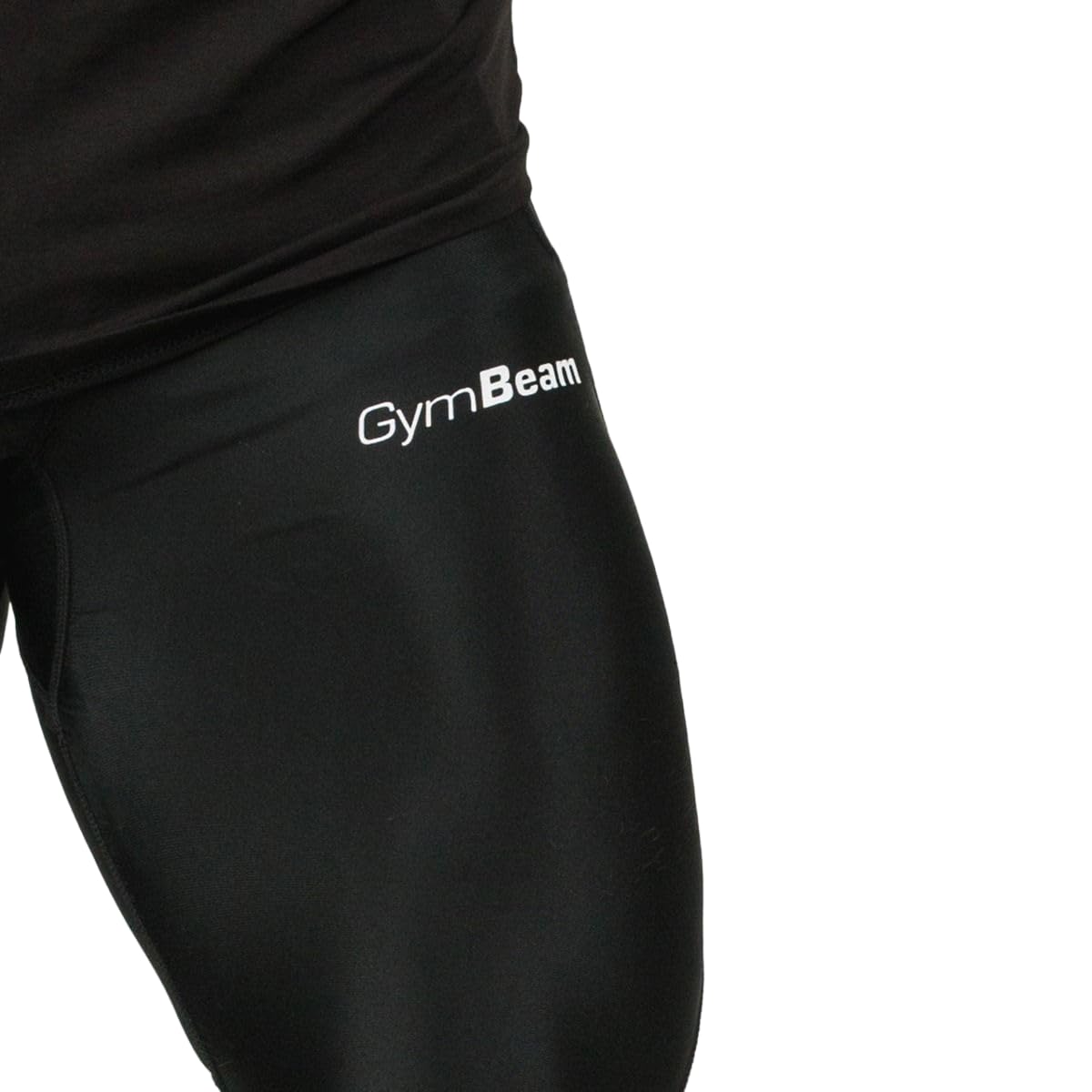 GymBeam Leggings a Compressione Uomo Collant Nero compressivi