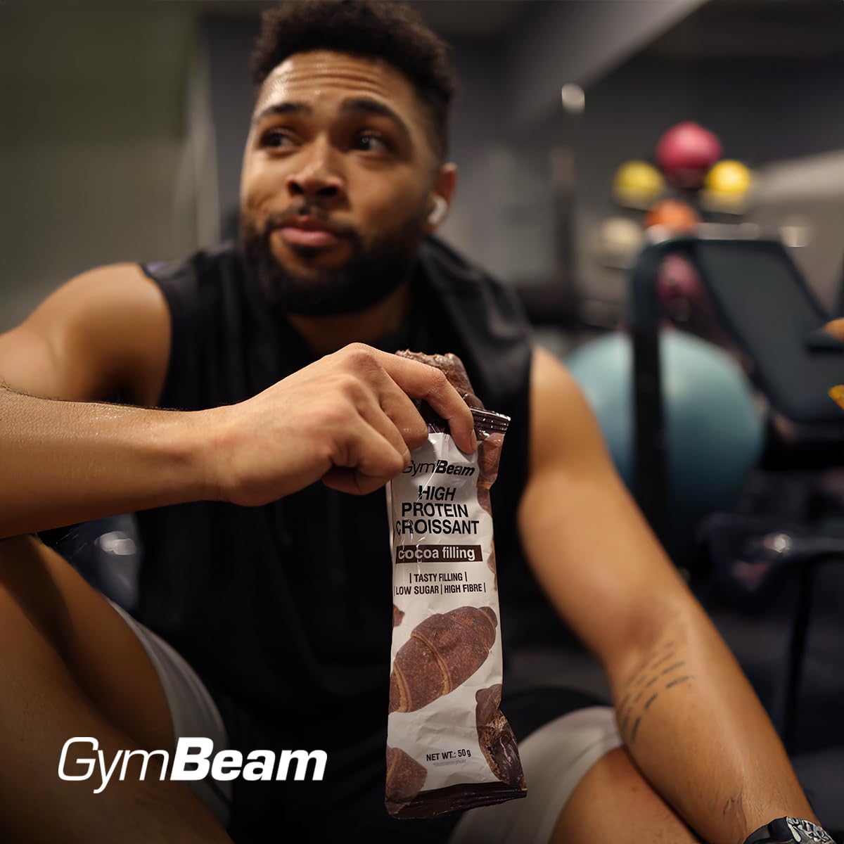 GymBeam Croissant Proteico Cacao 10x50g Senza Glutine Fibre