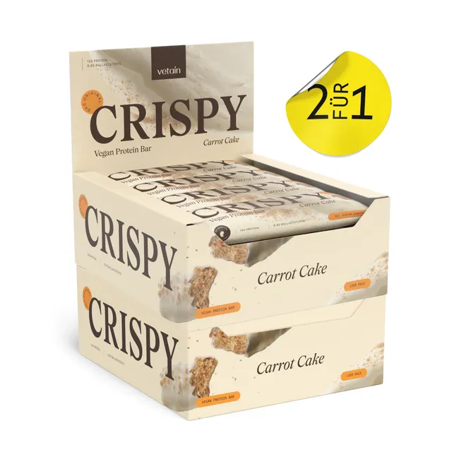Vetain Crispy barretta proteica carrot cake 24 pezzi vegana