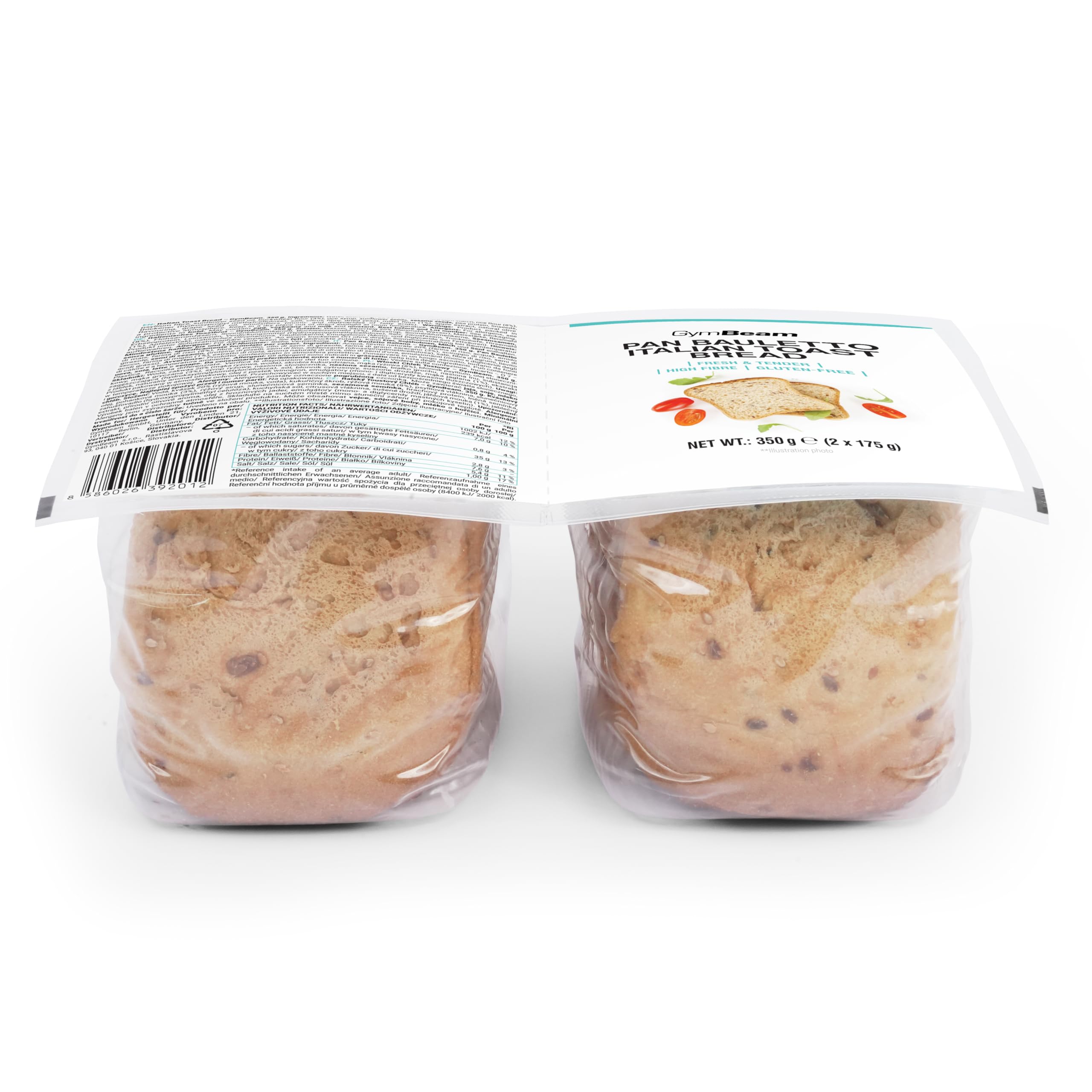 GymBeam Pane Bauletto Senza Glutine Semi Fibre 350 g